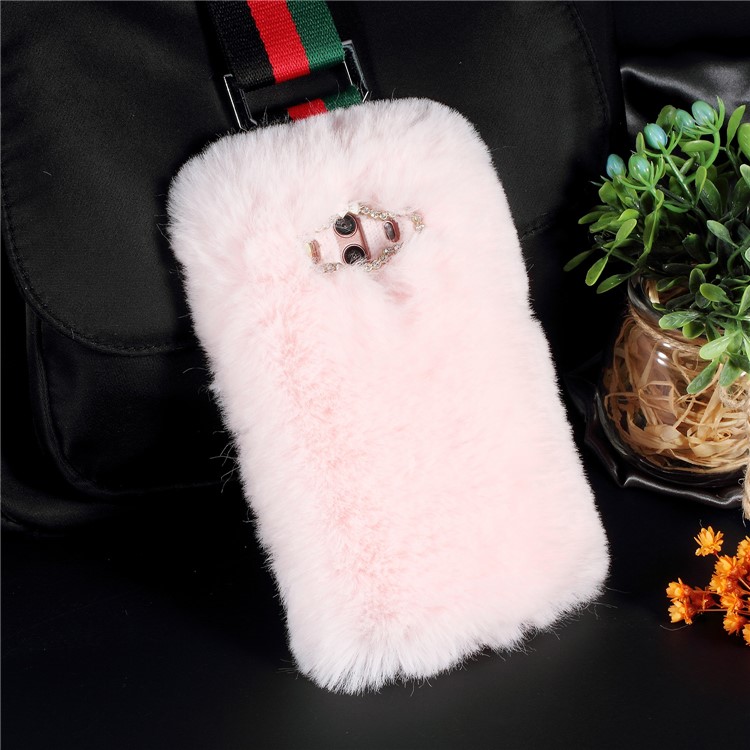 Soft Fur Coated TPU Protection Case for Huawei Mate 10 Pro - Pink-2