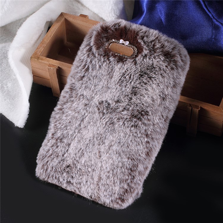Soft Fur Coated TPU Protective Mobile Shell for Huawei Honor V10 / View 10 - Brown-1