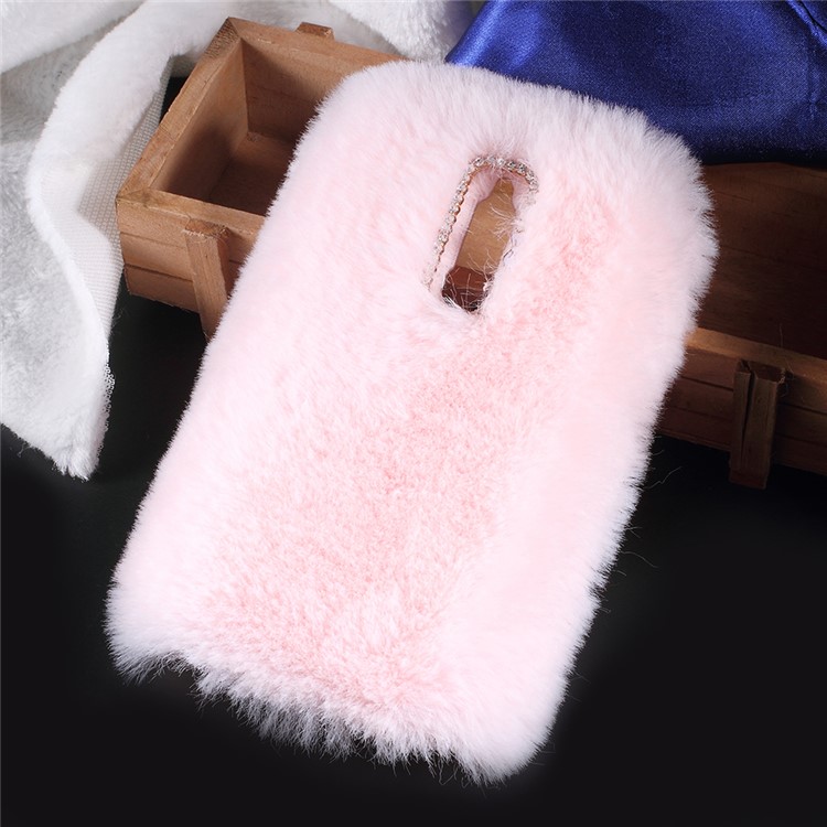 Soft Fur Coated TPU Back Case for Huawei Mate 10 Lite / nova 2i / Maimang 6 / Honor 9i (India) - Pink-1