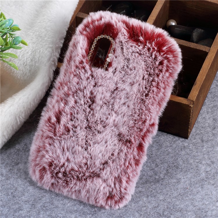 Soft Fur Coated TPU Back Phone Case for Huawei P20 - Red-1