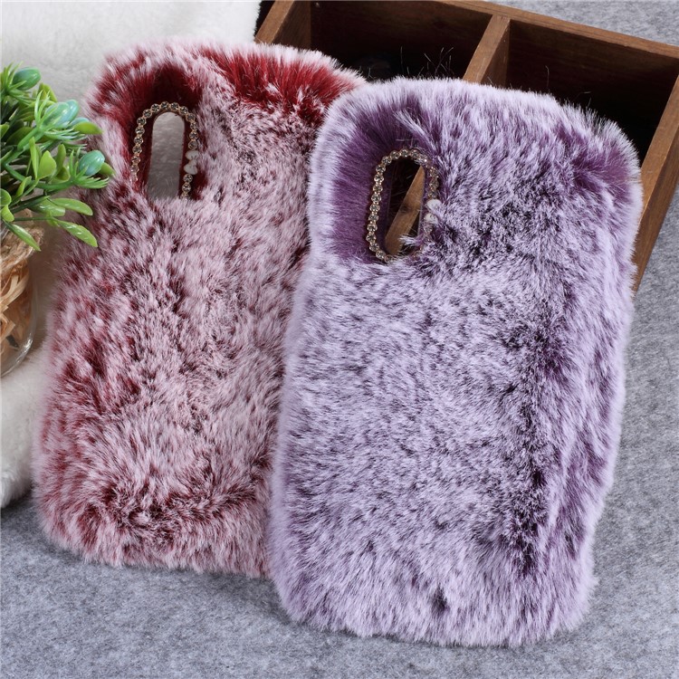 Soft Fur Coated TPU Back Phone Case for Huawei P20 - Red-2