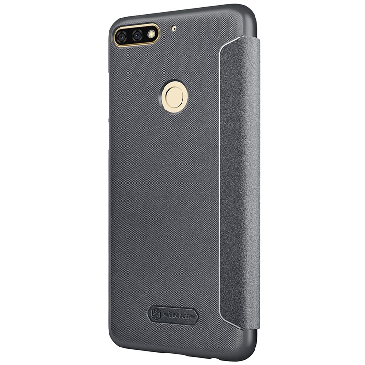 NILLKIN Sparkle Series for Huawei Honor 7C / Enjoy 8 /Y7 Prime (2018) PU Leather Mobile Flip Case - Black-5