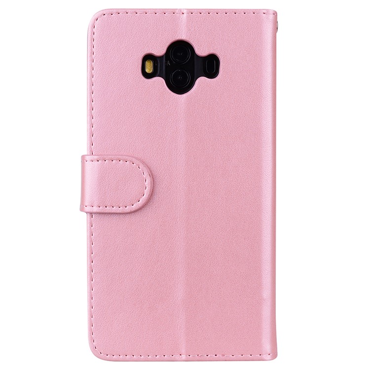 Unicorn Pattern Flash Powder Leather Wallet Stand Case for Huawei Mate 10 - Rose Gold-3
