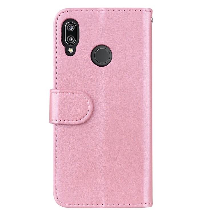 Flash Powder Unicorn Imprint Leather Wallet Stand Cellphone Cover for Huawei P20 Lite / Nova 3e - Pink-2