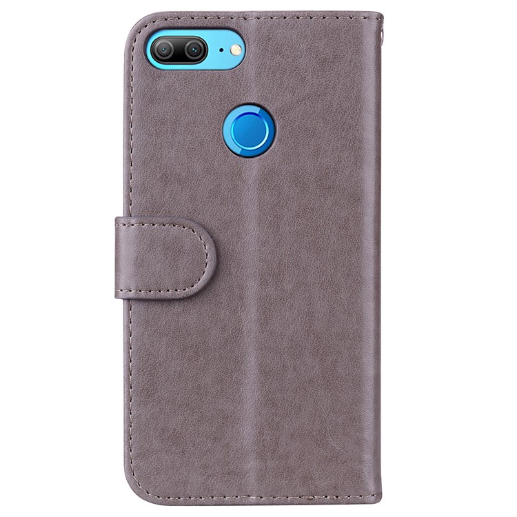 Flash Powder Unicorn Pattern Leather Wallet Cover for Huawei Honor 9 Lite / Honor 9 Youth Edition - Grey-2