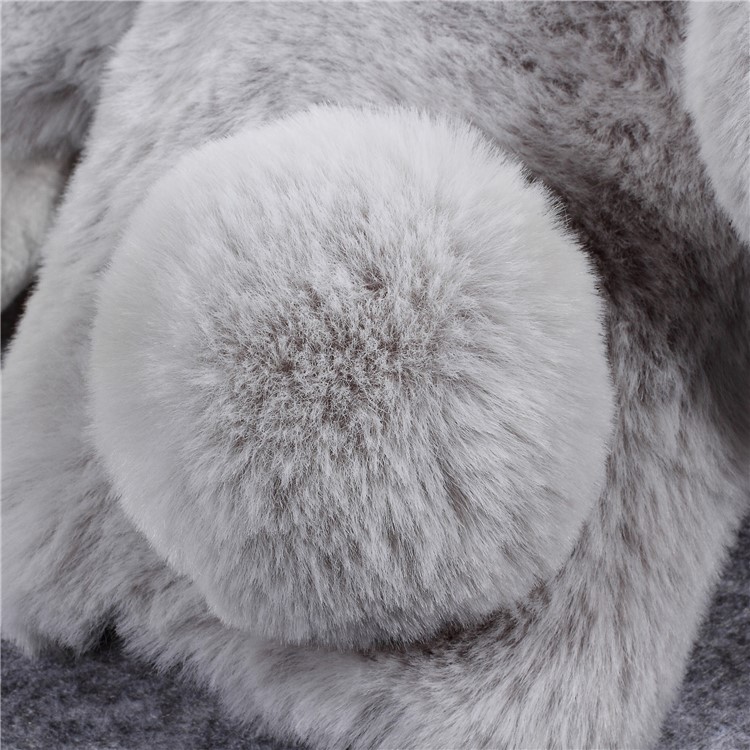 Light Grey - Rabbit Shape Fluffy Fur Coated Rhinestone TPU Protective Mobile Phone Shell for Huawei Y5 (2018)-3