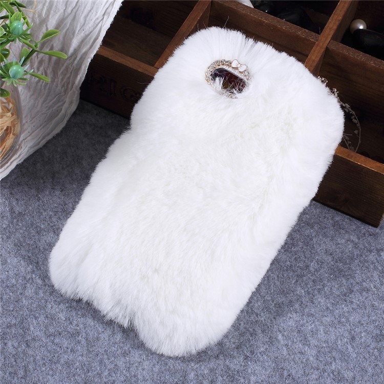 Soft Fur Coated TPU Back Protector Casing for Huawei Y5 Prime (2018) / Y5 (2018) / Honor 7s / Play 7 - White-1