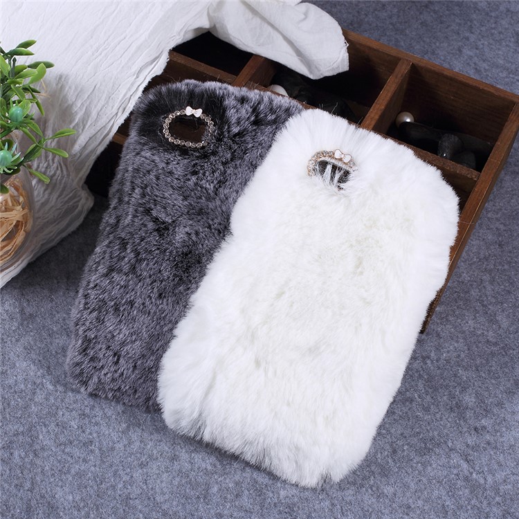 Soft Fur Coated TPU Back Protector Casing for Huawei Y5 Prime (2018) / Y5 (2018) / Honor 7s / Play 7 - White-3