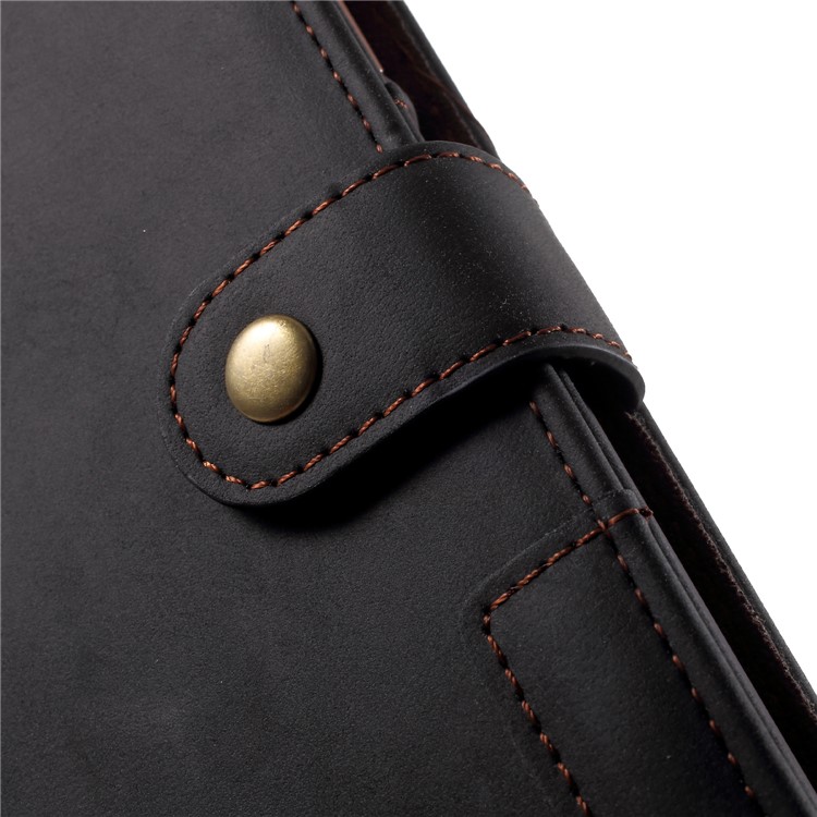 Retro Style Split Leather Wallet Stand Case for Huawei P20 Pro - Black-8