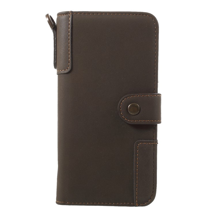 Retro Style Split Leather Wallet Case with Stand for Huawei P20 Pro - Army Green-1
