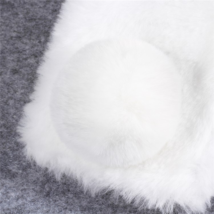 Rabbit Shape Fluffy Fur Coated Rhinestone TPU Protection Cover for Huawei Honor Note 10 - White-3