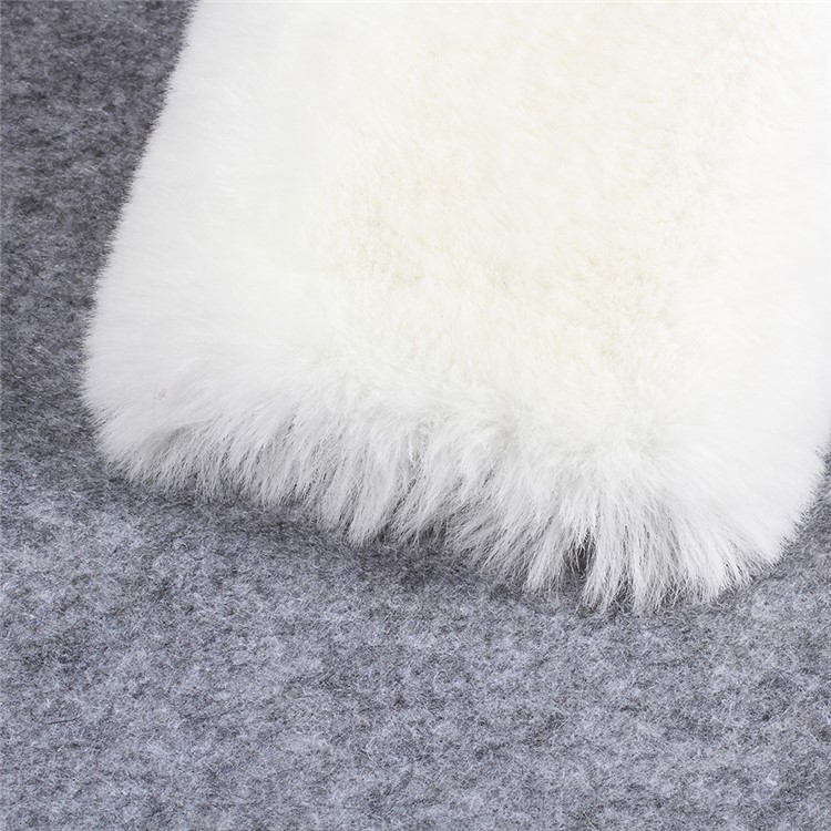 Rhinestone Soft Fur Coated TPU Protection Mobile Phone Cover for Huawei nova 3 - White-3