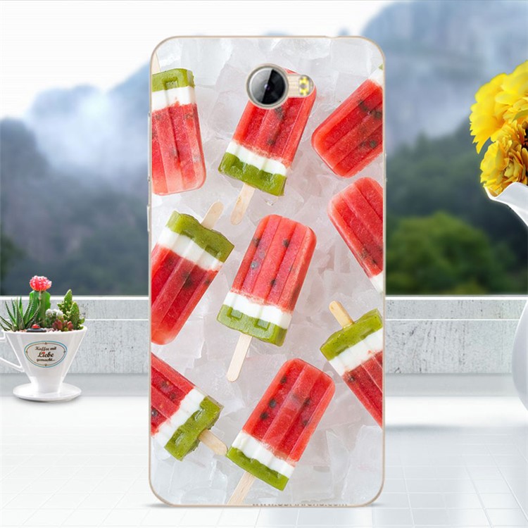 Softlyfit Embossed TPU Cellphone Cover for Huawei Y5II / Y5 II / Honor 5 - Watermelon Popsicles-1