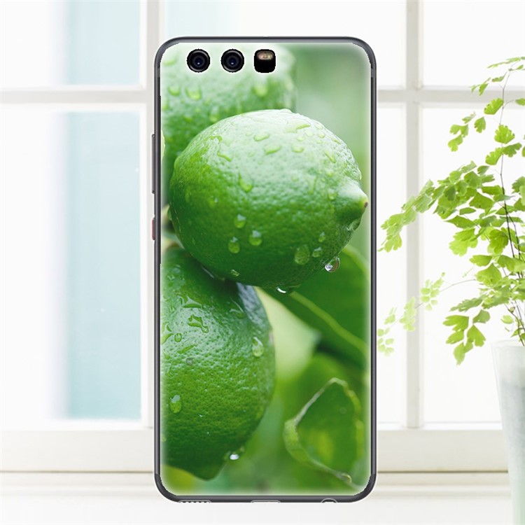 Softlyfit Pattern Printing TPU Case for Huawei P10 Plus - Green Lemon-1