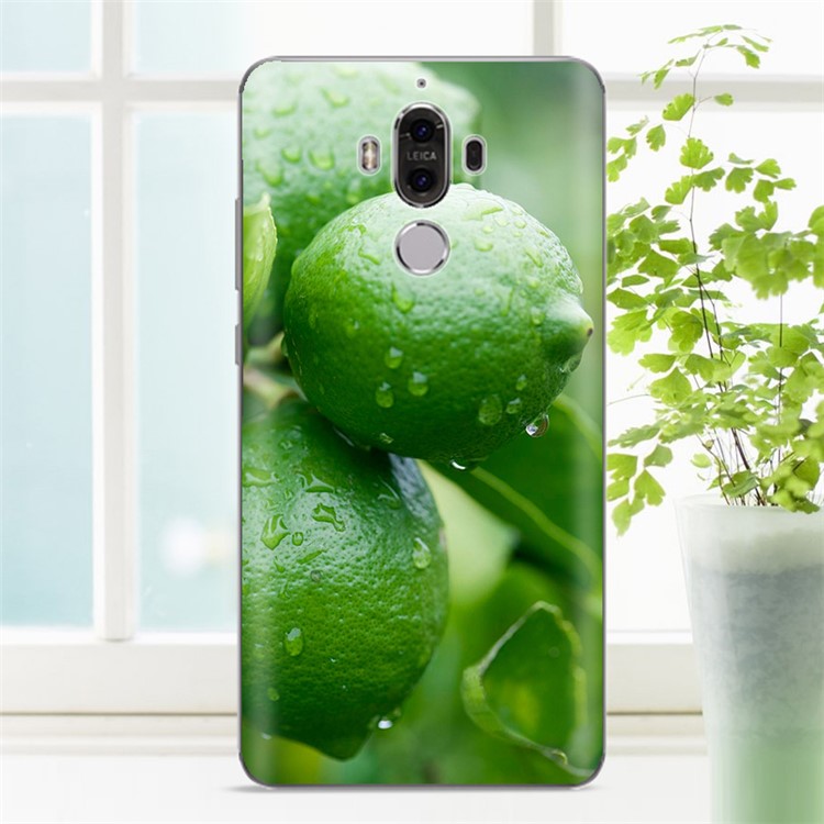 Softlyfit Pattern Printing TPU Soft Phone Case for Huawei Mate 9 - Green Lemon-1