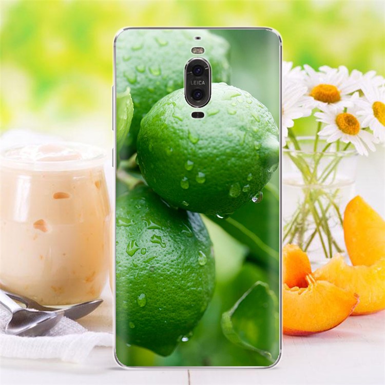 Softlyfit Pattern Printing TPU Case for Huawei Mate 9 Pro/Porsche Design - Green Lemon-1