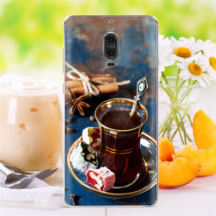 Softlyfit TPU Case Pattern Printing Shell for Huawei Mate 9 Pro/Porsche Design - Court Style Coffee-1
