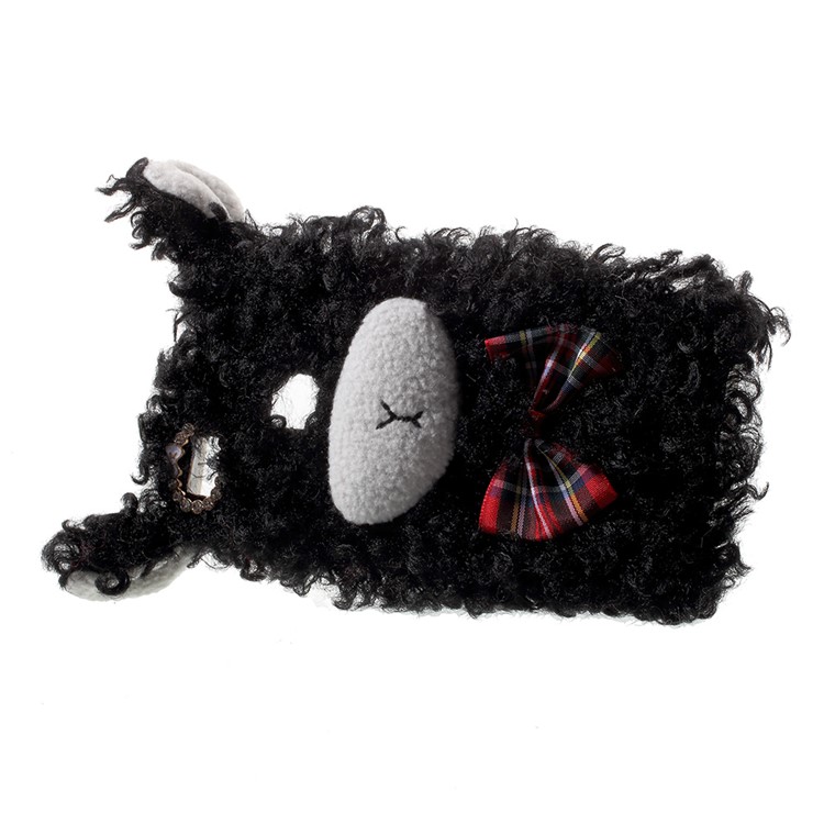 Bling Rhinestone Decor 3D Cute Fluffy Sheep Shape TPU Back Cover for Huawei P9 Lite/G9 Lite - Black-2