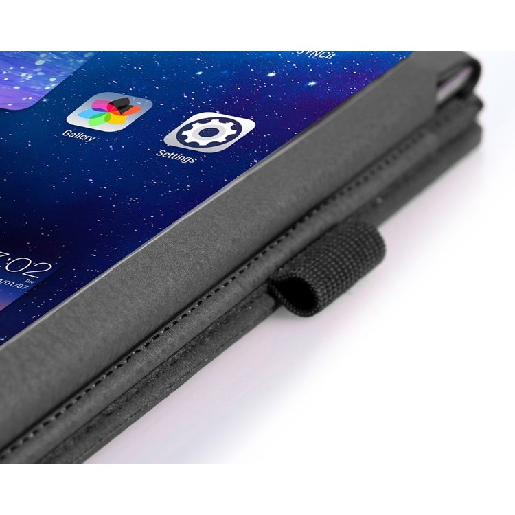 copertura Stand Staccabile In Pelle Per Tablet Lenovo Yoga 2 10 1050 Con Slot Per Schede Cinghietta - Nero-10