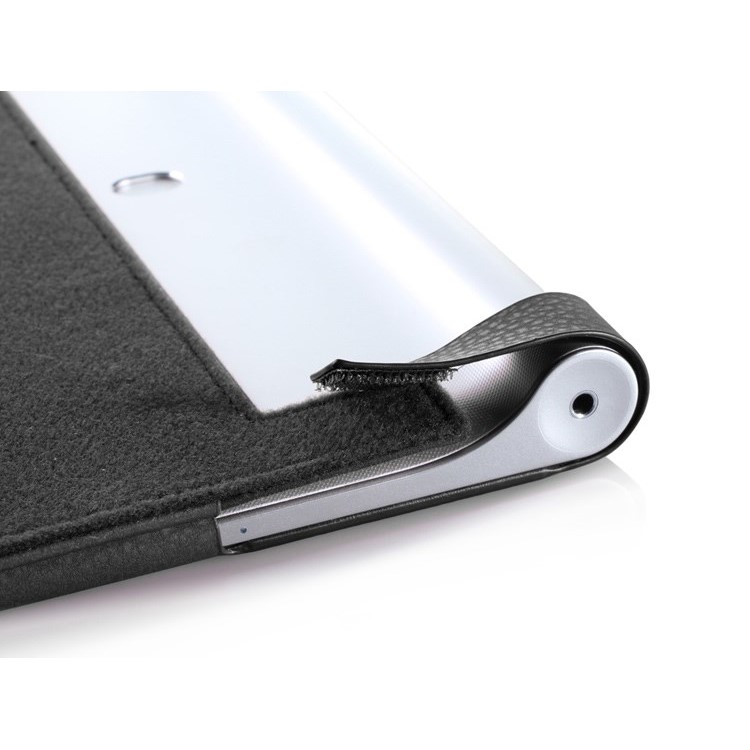 copertura Stand Staccabile In Pelle Per Tablet Lenovo Yoga 2 10 1050 Con Slot Per Schede Cinghietta - Nero-12
