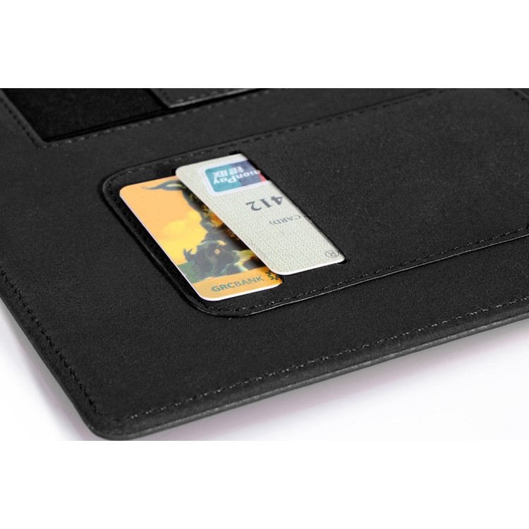 copertura Stand Staccabile In Pelle Per Tablet Lenovo Yoga 2 10 1050 Con Slot Per Schede Cinghietta - Nero-13