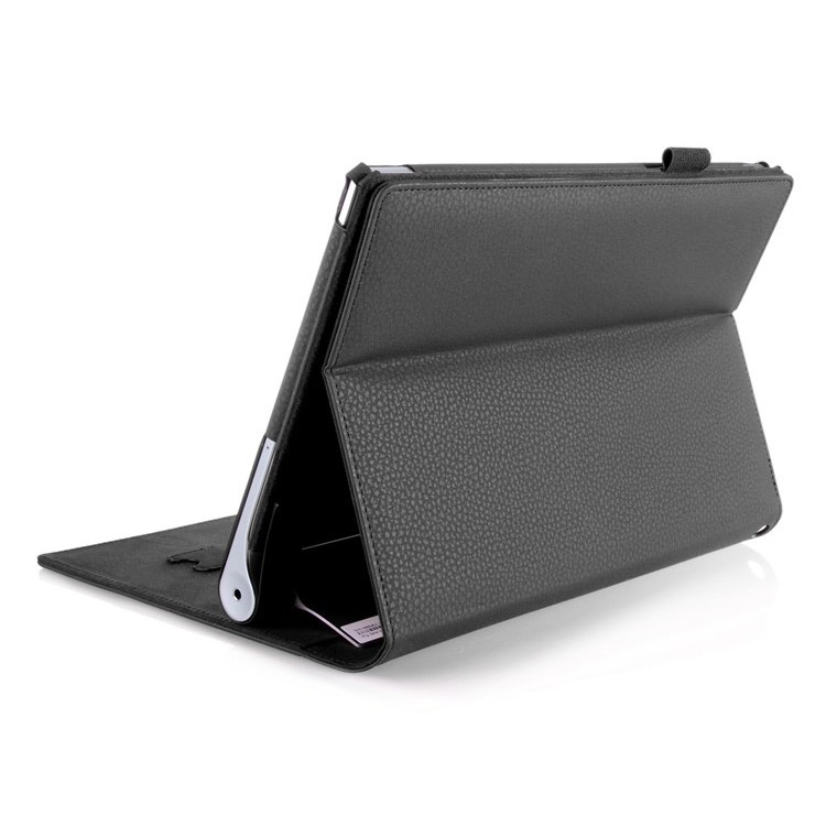copertura Stand Staccabile In Pelle Per Tablet Lenovo Yoga 2 10 1050 Con Slot Per Schede Cinghietta - Nero-5