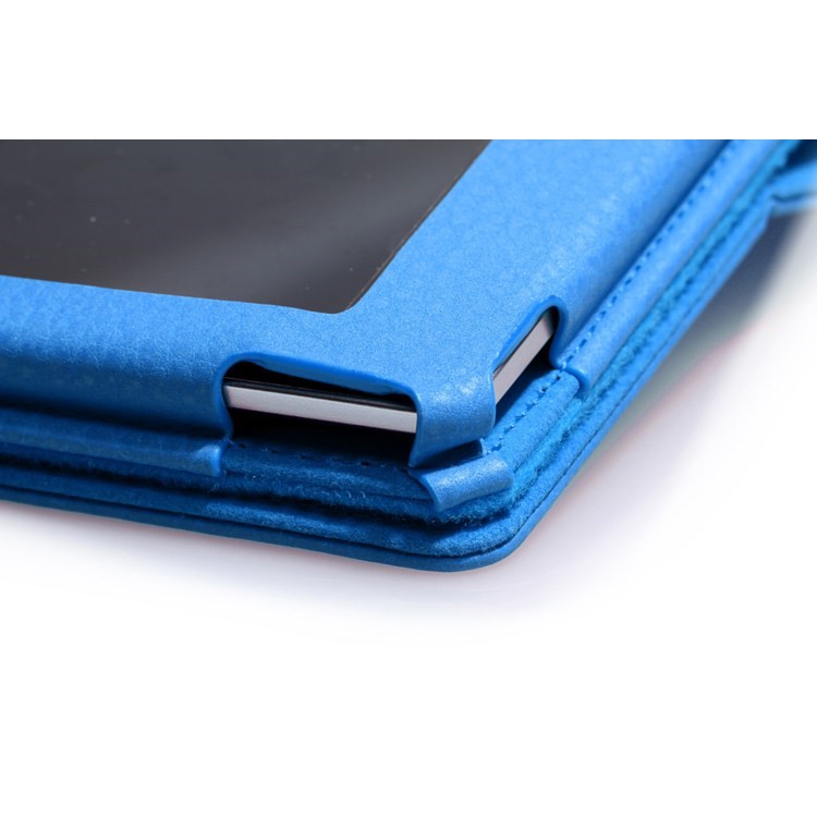 Detachable Leather Stand Shell for Lenovo Yoga Tablet 2 10 1050 with Card Slots & Handstrap - Blue-11