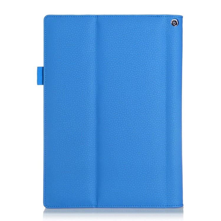 Detachable Leather Stand Shell for Lenovo Yoga Tablet 2 10 1050 with Card Slots & Handstrap - Blue-2