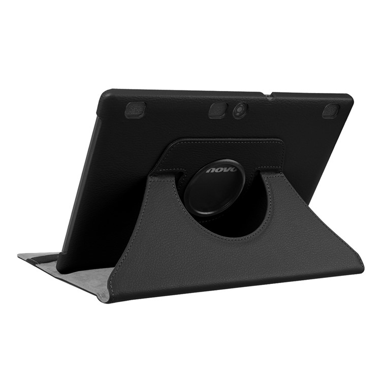 Litchi Texture Rotating Stand Leather Case for Lenovo TAB 2 A10-70 - Black-4