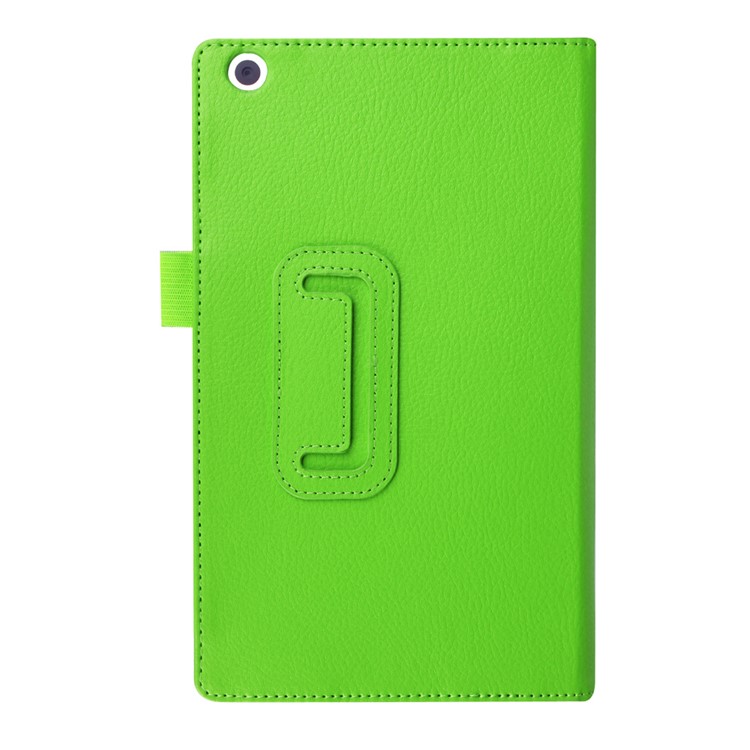 Litchi Grain Protective Leather Cover for Lenovo Tab 2 A8-50 - Green-2