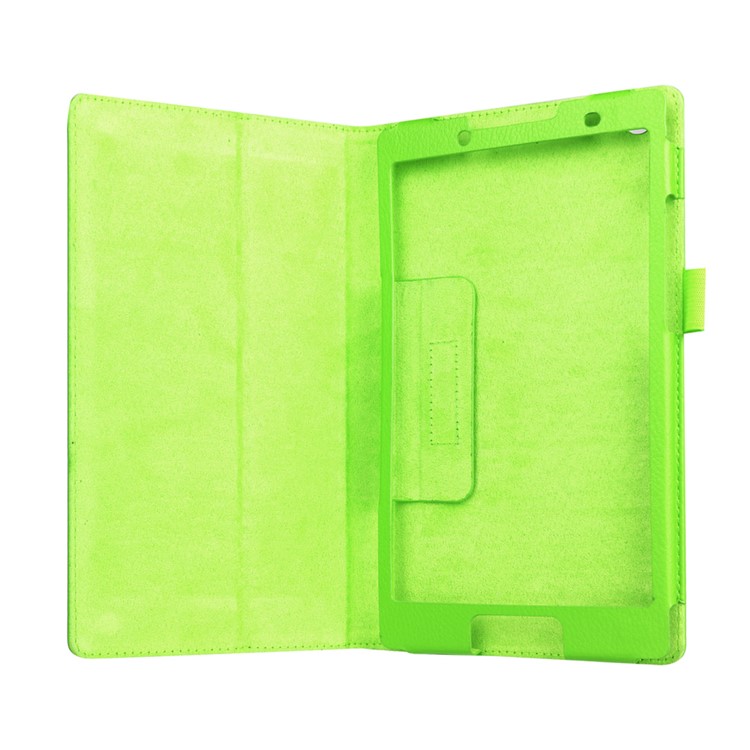 Litchi Grain Protective Leather Cover for Lenovo Tab 2 A8-50 - Green-5