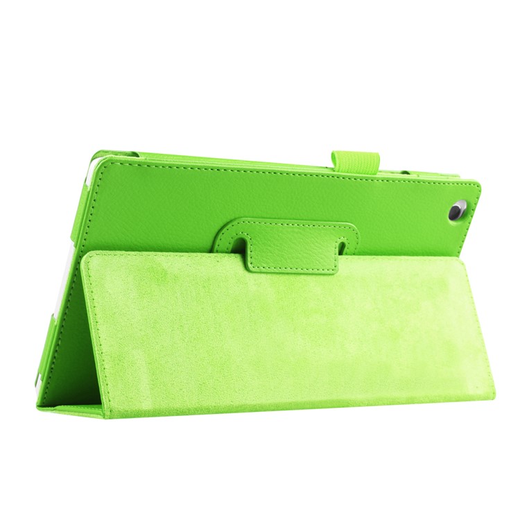 Litchi Grain Protective Leather Cover for Lenovo Tab 2 A8-50 - Green-7