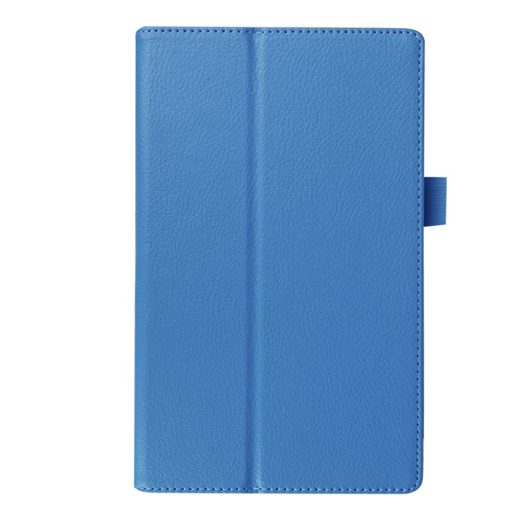 Litchi Grain Protective Leather Shell for Lenovo Tab 2 A8-50 - Light Blue-1