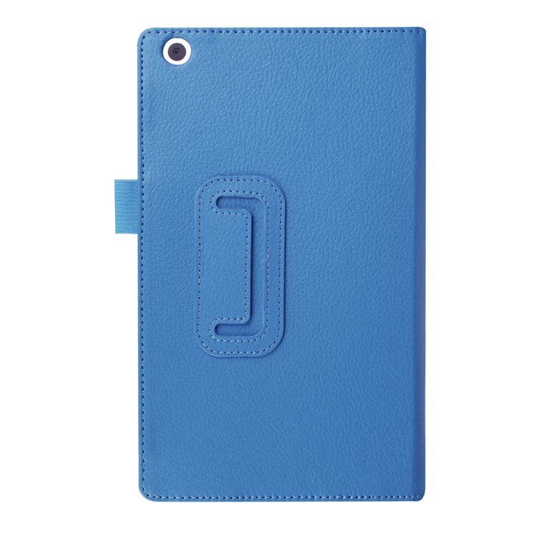 Litchi Grain Protective Leather Shell for Lenovo Tab 2 A8-50 - Light Blue-2