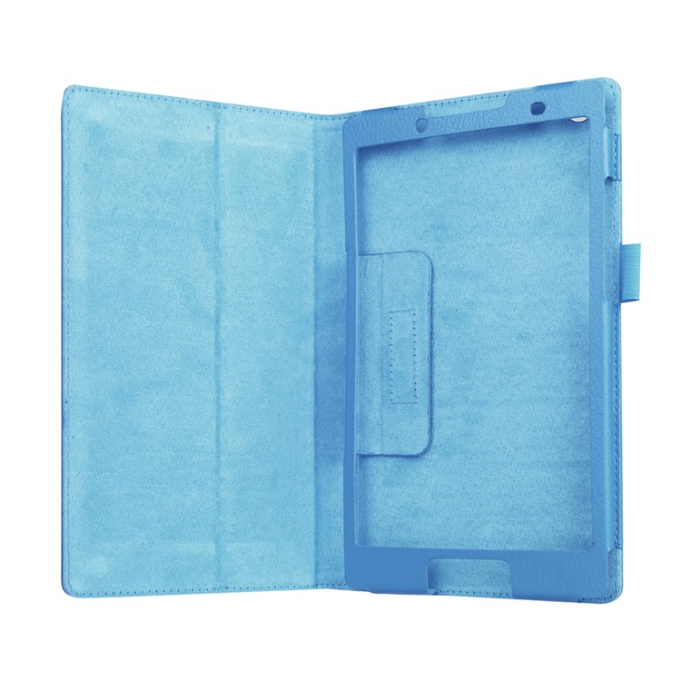 Litchi Grain Protective Leather Shell for Lenovo Tab 2 A8-50 - Light Blue-5