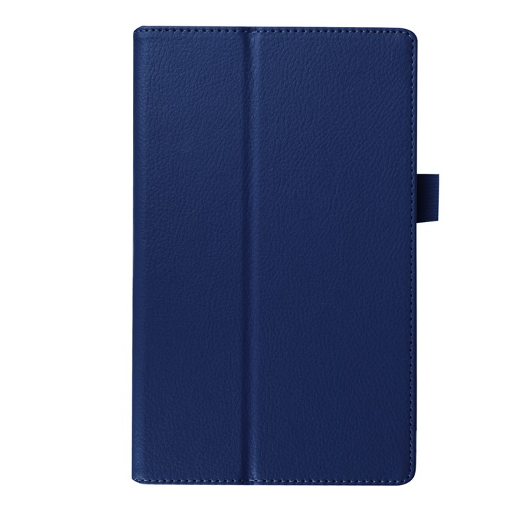 Litchi Grain Protective Leather Cover for Lenovo Tab 2 A8-50 - Dark Blue-1