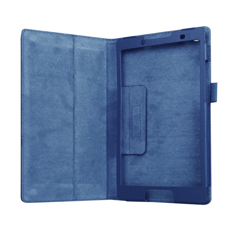 Litchi Grain Protective Leather Cover for Lenovo Tab 2 A8-50 - Dark Blue-5