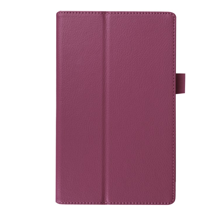 Litchi Grain Protective Leather Cover for Lenovo Tab 2 A8-50 - Purple-1
