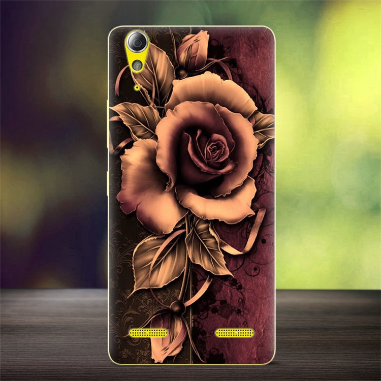 Softlyfit Embossed TPU Case for Lenovo A6000 / A6000 Plus - Gothic Rose-1