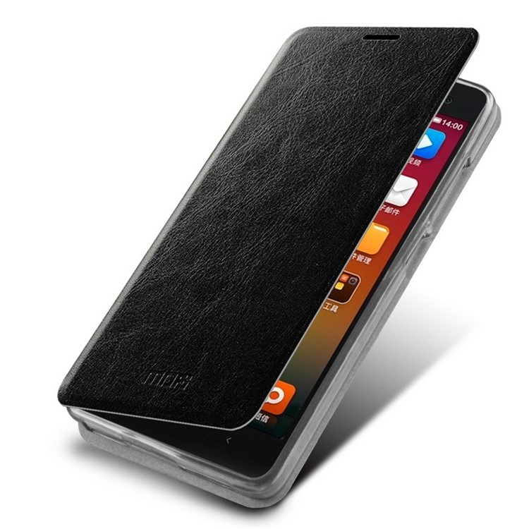 MOFI Rui Series Leather Case for Xiaomi 4 MI4 w/ Stand - Black-1