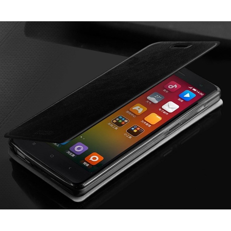 MOFI Rui Series Leather Case for Xiaomi 4 MI4 w/ Stand - Black-2