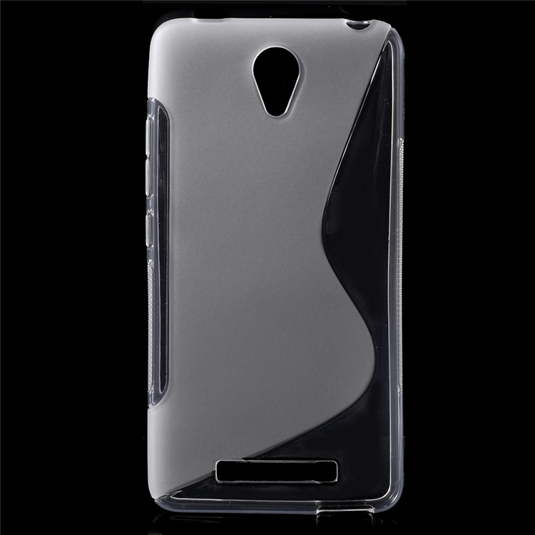 S Shape TPU Shell Case Cover for Xiaomi Redmi Note 2 - Transparent-1