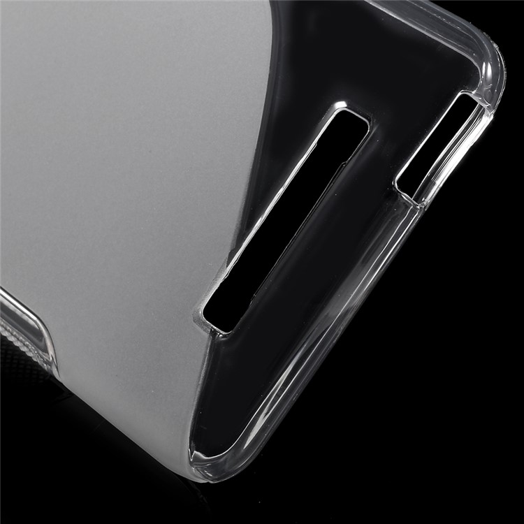S Shape TPU Shell Case Cover for Xiaomi Redmi Note 2 - Transparent-4
