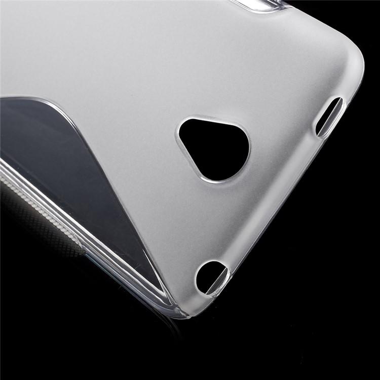 S Shape TPU Shell Case Cover for Xiaomi Redmi Note 2 - Transparent-5