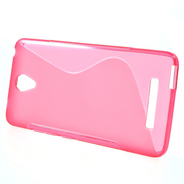 S Shape TPU Gel Case for Xiaomi Redmi Note 2 - Rose-2