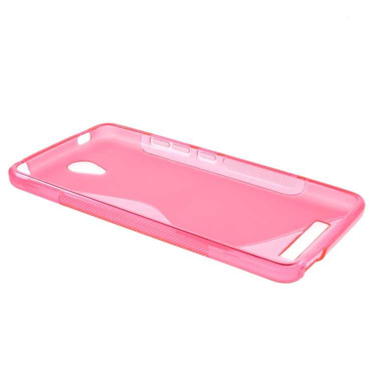 S Shape TPU Gel Case for Xiaomi Redmi Note 2 - Rose-3