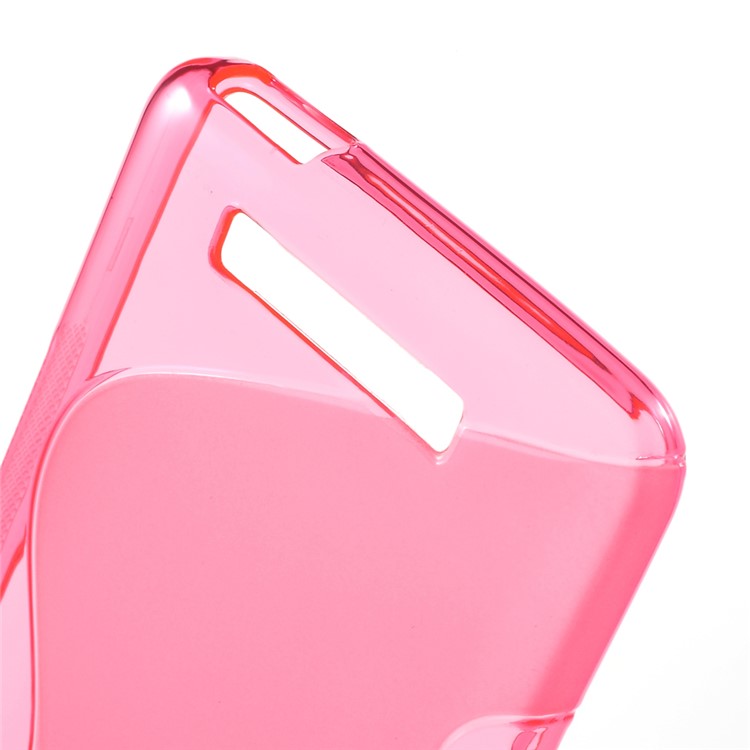 S Shape TPU Gel Case for Xiaomi Redmi Note 2 - Rose-4
