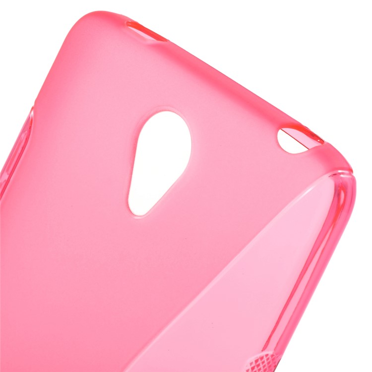 S Shape TPU Gel Case for Xiaomi Redmi Note 2 - Rose-5