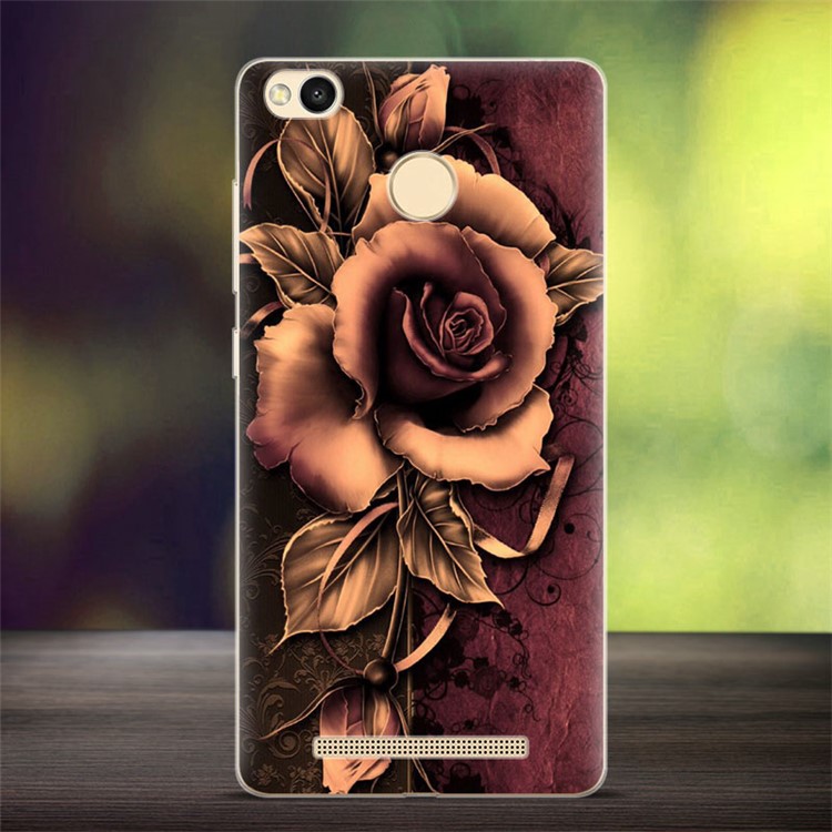 Softlyfit Embossed TPU Phone Cover for Xiaomi Redmi 3s - Gothic Rose-1