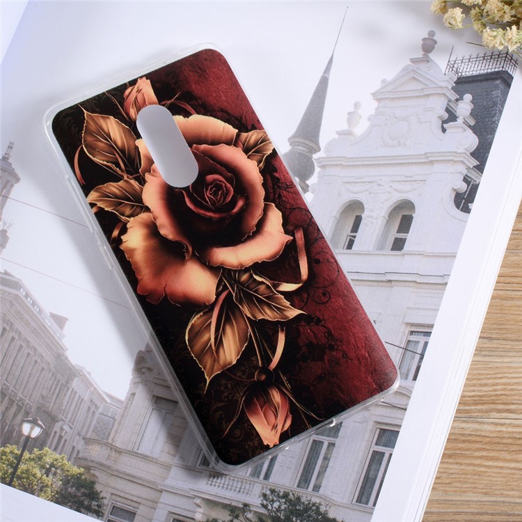 Softlyfit Embossed Pattern TPU Phone Case for Xiaomi Redmi Note 4 - Gothic Rose-1